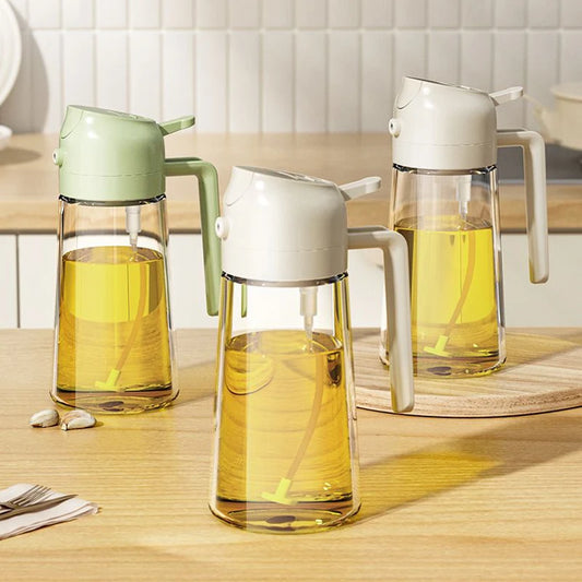 Dynamic 2-in-1 Multifunction Glass Oil Spray Bottle – Perfect for Cooking & BBQ