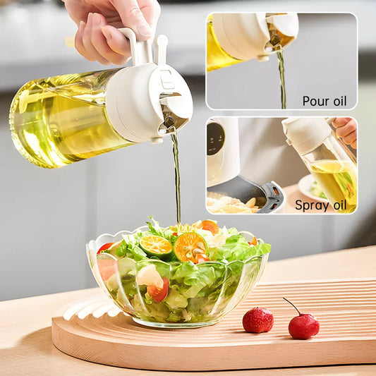 Dynamic 2-in-1 Multifunction Plastic Oil Spray Bottle – Perfect for Cooking & BBQ